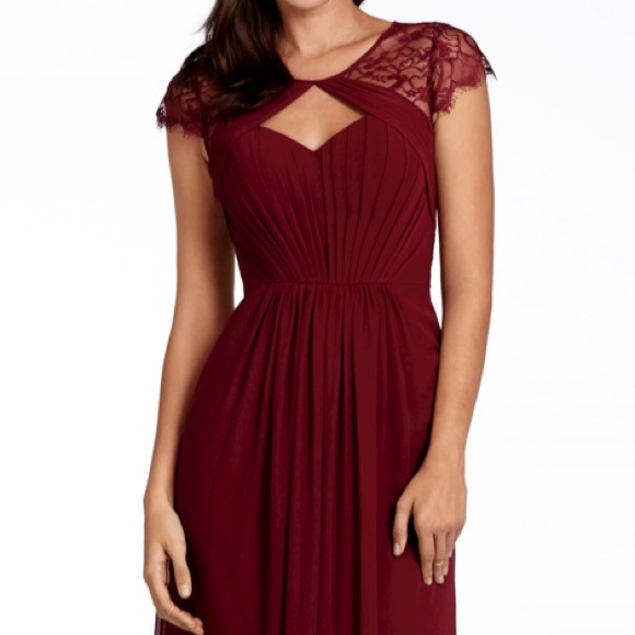 Hayley Paige Occasions Formal Lace & Chiffon Gown - Picture 2 of 12